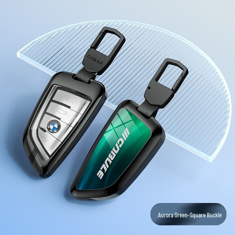 

BMW Key Fob Full Cover for 3 Series, X5, 525, 320li, and 7 Series with Gradient Color Shell and Buckle