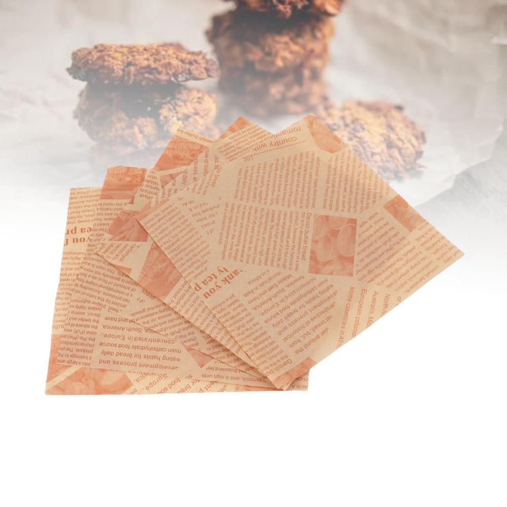 500PCS Paper Food Basket Liner Sheet Grease Resistant Sandwich Wrapping Sheet  Fried Chicken