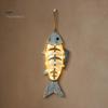 Coastal Theme Interior Bohemian Wooden Fish Wall Decor With/without LED Lights, Retro Hanging Ornament Craft for Entryway Bedroom Living Room