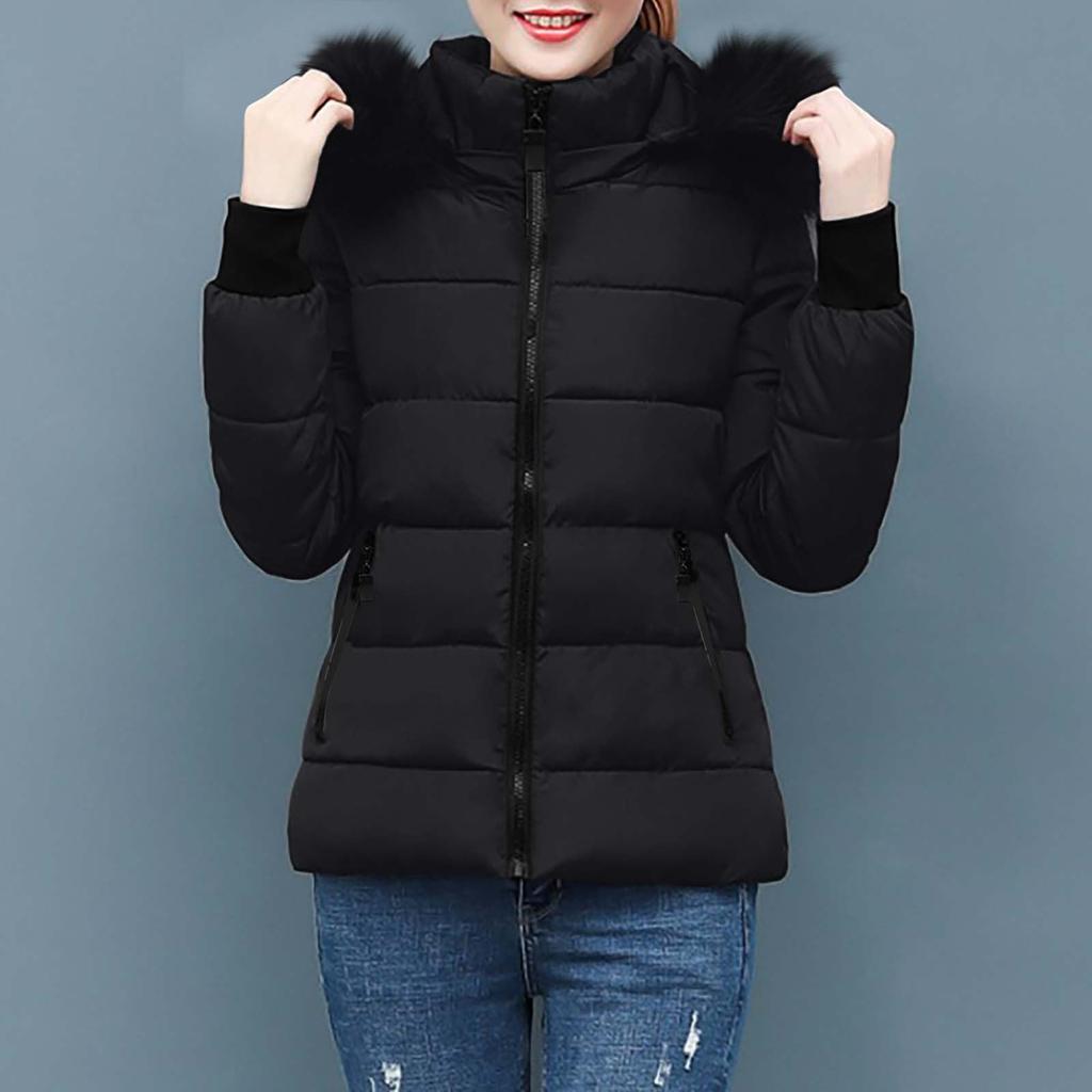 Winter Coat Women's Warm Jacket  Women's Long Sleeve Winter Coat With Pocket