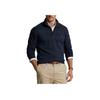 Polo Ralph Lauren Solid Color Half-Zip Pony Embroidered Long Sleeve Knit Sweater Men sweater Blue 710916638-002