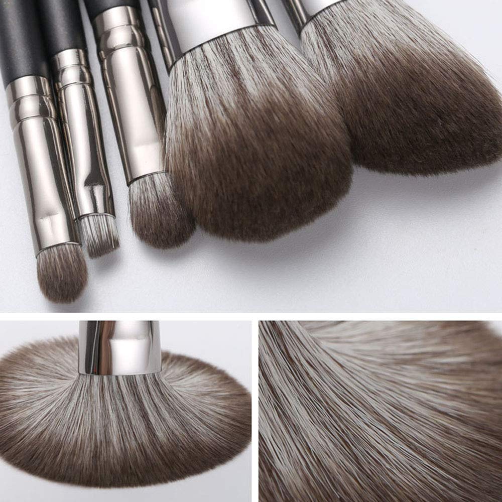 Eripro Eyeshadow Makeup Brush Popular Makeup Brush Powder Foundation with Storage Case Brush, Set, 5-Piece Set, Set, Brush, Black,