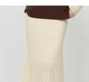 Fashionable and elegant style hollow lace texture skirt for women in spring and autumn, solid color versatile, soft and comfortable long skirt