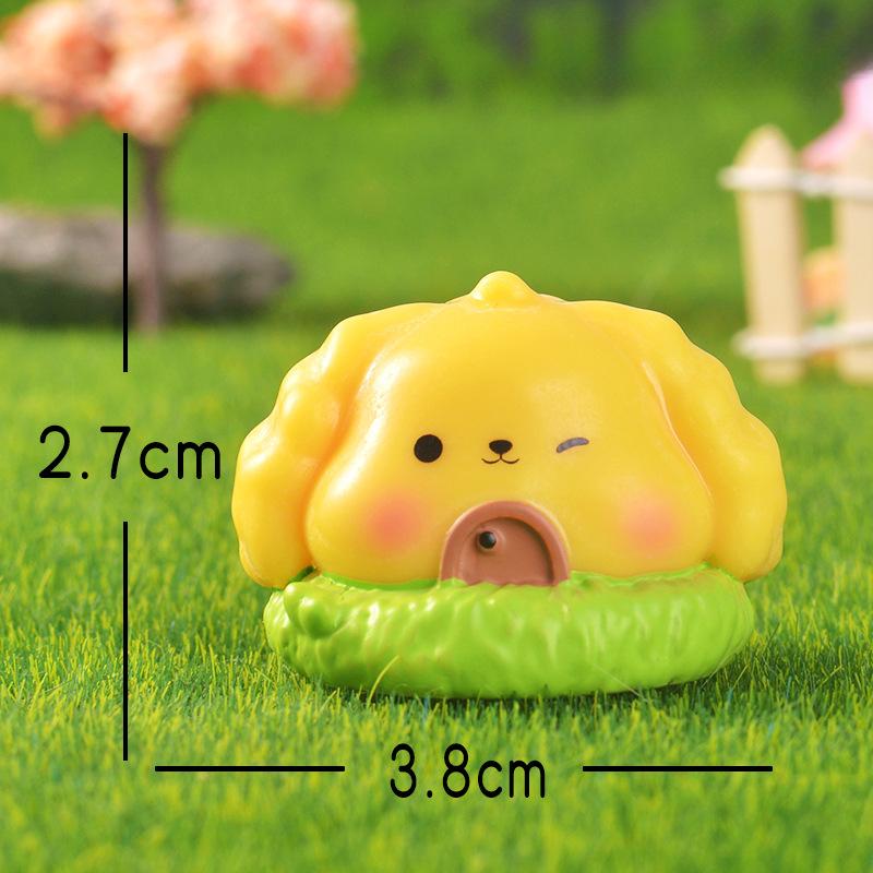 

Маленький домик микро-ландшафт суккуленты декоративные маленькие украшения милые маленькие кролики и медведи домик смола аксессуары Puppy House