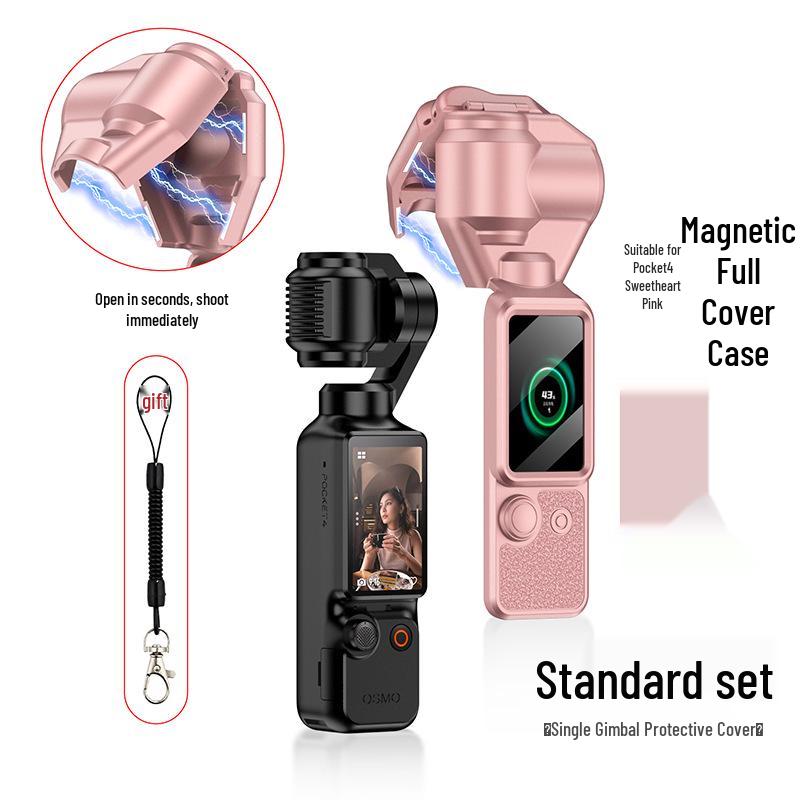 DJI Pocket 4/3 Magnetic Flip Case: Full Coverage Gimbal Protector for Sports Camera