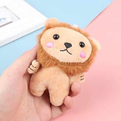 1Pcs  Little Lion Stuffed Toys Doll Keychain Bag Pendant Accessories