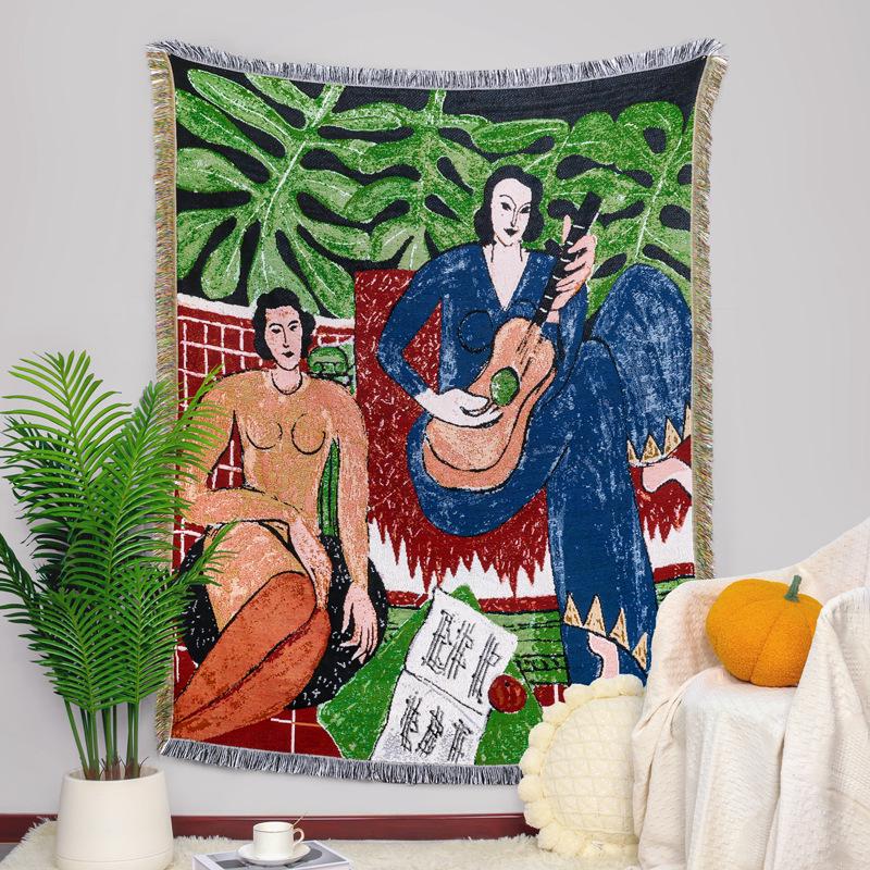 

Многофункциональное кемпинговое одеяло: Влагостойкий коврик для пикника и жаккардовый гобелен 160x220 cm