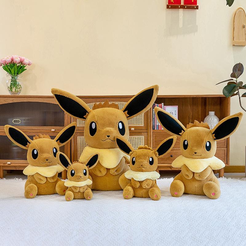 40/60/95cm Eevee Large Plush Toys Anime Doll Cute Giant Cute Cartoon Stuffed Plushie Pillow Gift for Children