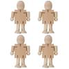 Wooden Fun and Flexible Natural Wooden Robot For Children’s Drawing, Coloring, Graffiti