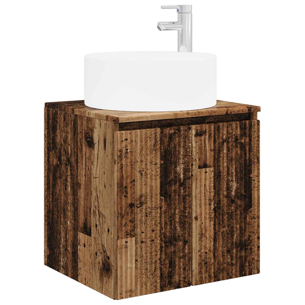 Bathroom Cabinet Set 5 pcs Reclaimed Wood Effect Particleboard