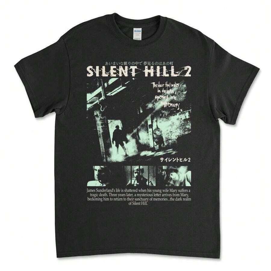 

Новая черная unisex футболка Silent Hill 2 Хоррор Выживание Игровой Konami XXXL