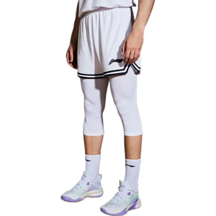 Li Ning CBA Basketball Shorts Men's White AAPS143-1