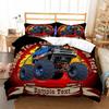 Racing themed bedding 3D printed cartoon monster truck pattern, soft down anti allergy down duvet cover, adult bedding set, teen