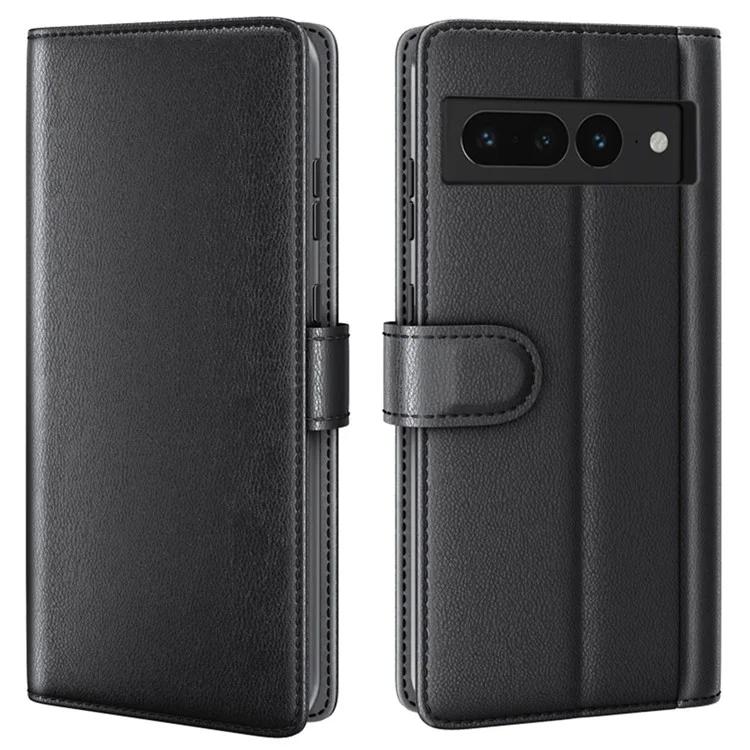 

For Google Pixel 7 Pro 5G Case Genuine Split Leather Flip Magnetic Phone Cover