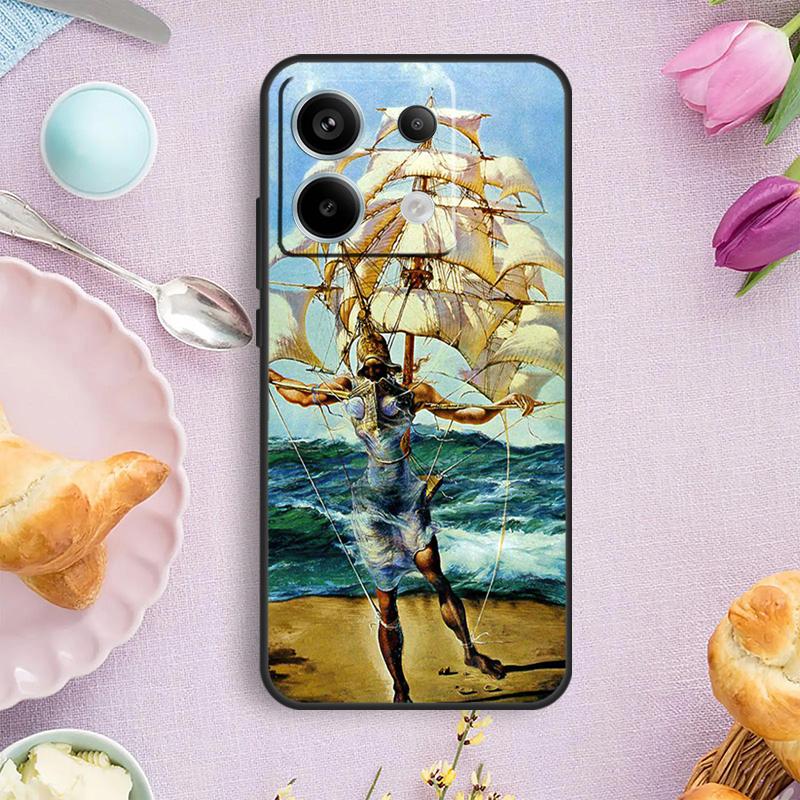 Salvador Dali Art Phone Case For Redmi Note 13 9 10 11 12 Pro Plus 10S 11S 12S Redmi 12 9C 10C 12C 13C Cover