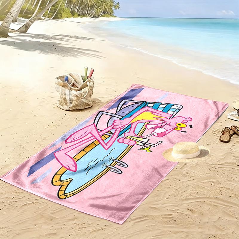 The Pink Panther2 Print Beach Towel, Large Soft Quick Dry Towel for Beach Camping Swimming