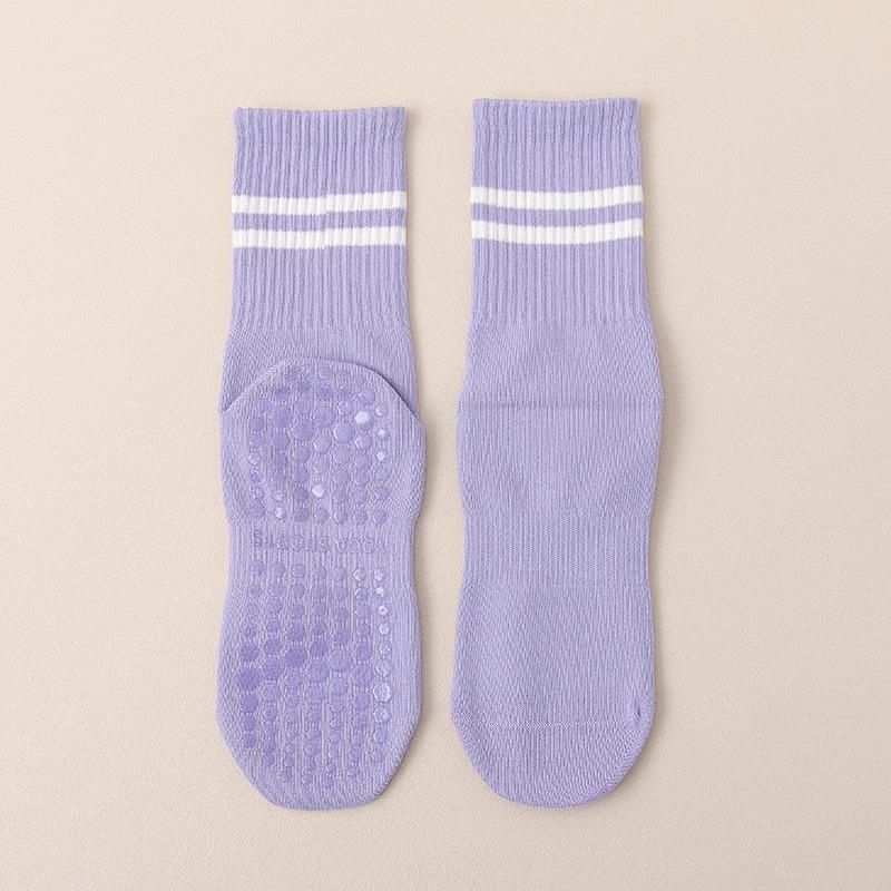 

Женские весенне-летние новые профессиональные носки-гольфы для пилатеса и йоги с нескользящей подошвой 1 pair фиолетовый