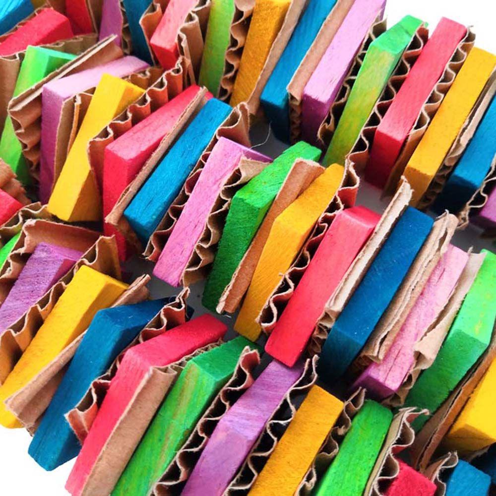 Knoten für mittelgroße Vögel Papageien Holzklotz Beißspielzeug Papageien Kauspielzeug Vogelzubehör Papageienspielzeug