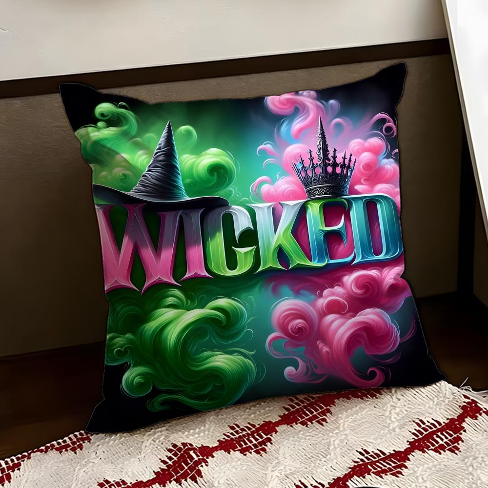 Movie WWicked Cushion Cover Reversible Soft Durable Pillow Cover Home  Car MultiScene Use for Daily Comfort