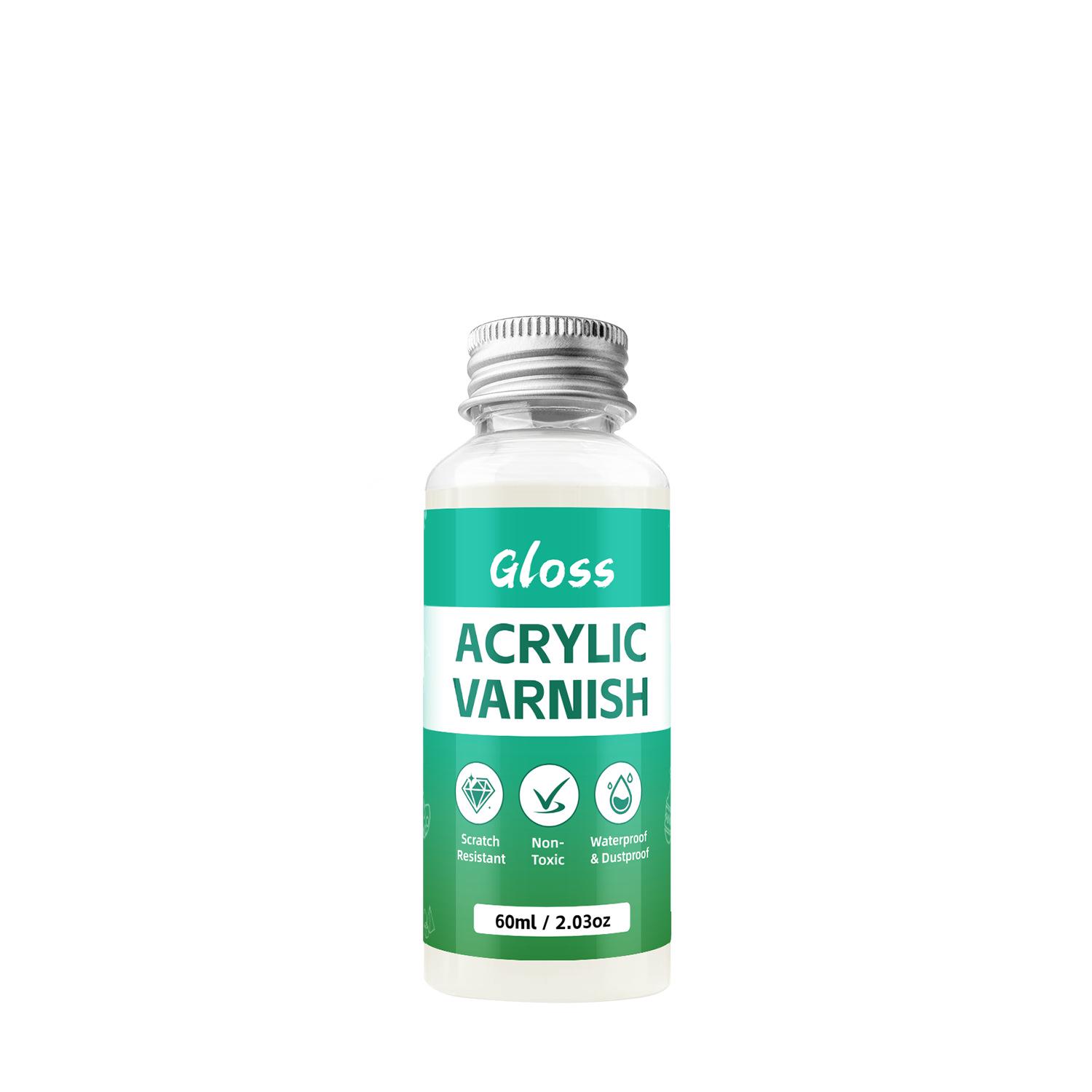 Gypsum Doll Acrylic Paint Varnish - Water-Based, Glossy, Dustproof Finish for DIY Oil Painting. Glossy