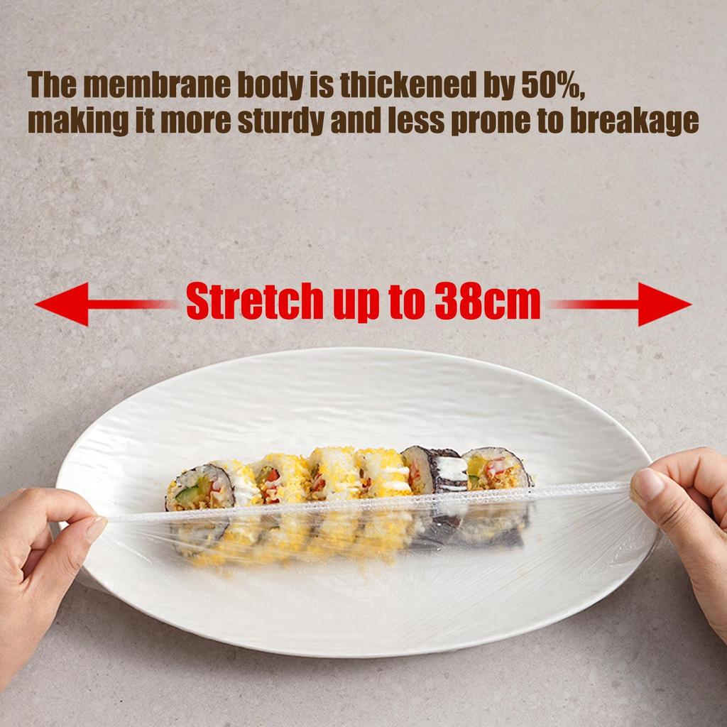 Elastic Food Covers 360 Pieces Leftovers Wrap Dustproof Fresh-Keeping Bunny Food Covers For Dining Bakery BBQ Fridge Outdoor