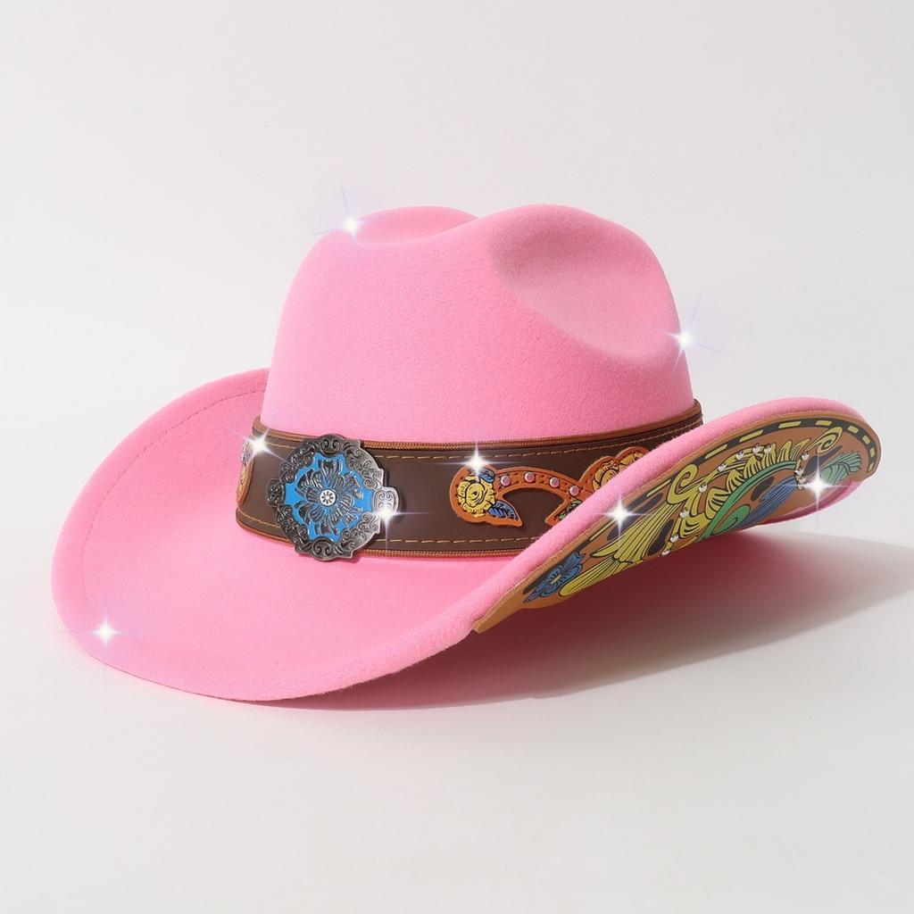 New cowboy hat for men and women, western cowboy hat, personalized retro patch jazz hat