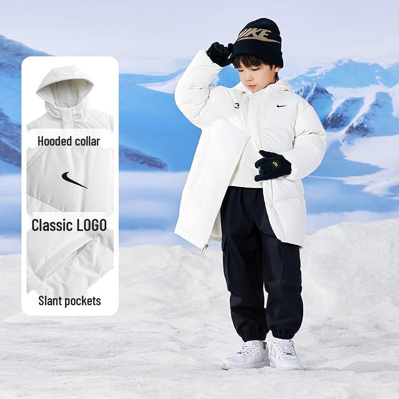 Nike Unisex Kids Water-Repellent Mid-Length Down Jacket