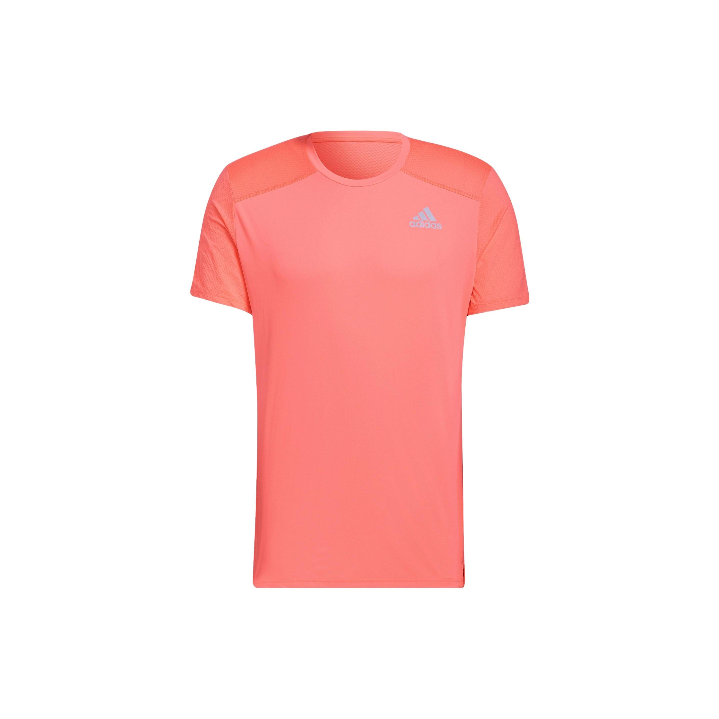 adidas Own the Run Cooler Shirt Acid Red Men s HB7459 M