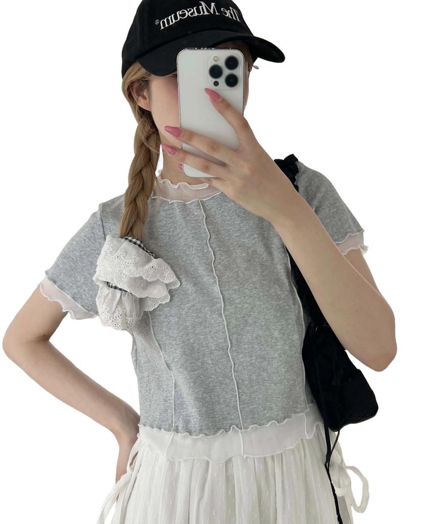 WEGO Mesh Gray Women's T-Shirt,