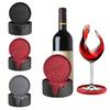 6 Silicone Coasters with Base Non Slip Drink Mats for Wine Coffee Hot Cold Cups Durable Table Protection Home Office Decor