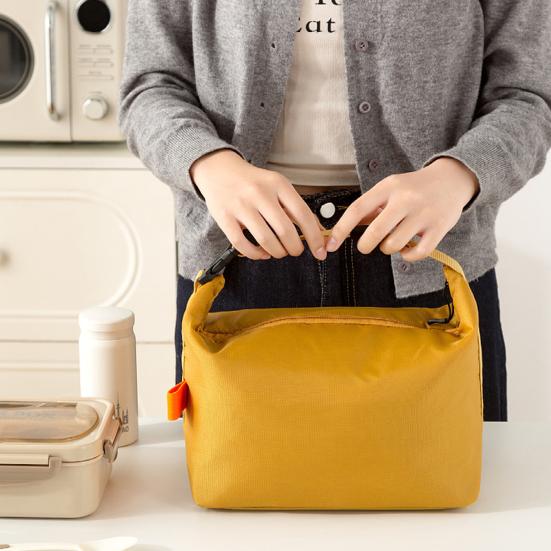 Lunch Box Bag Zipper Closure Large Capacity Waterproof Easy To Clean Lightweight Portable Bento Bag Insulation Pouch