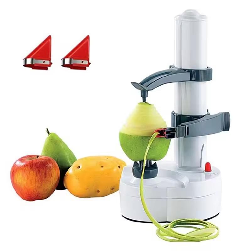 Multifunction Electric Peeler for Fruit Vegetables Kitchen Potato Cutter Machine Stainless Steel Automatic Apple Peeler белый