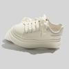 Thick-soled White Shoes Lightweight Women's Shoes Stepping On Shit Board Shoes Increased Leather Casual Shoes
