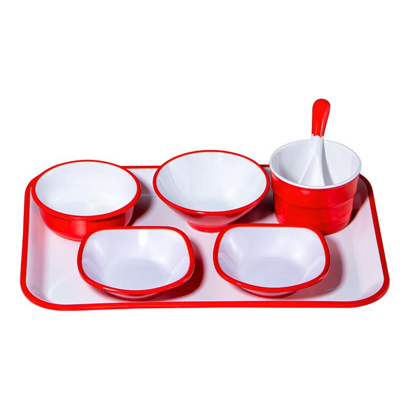 ZISIZ Minimalist 5-Piece Melamine Tableware Set