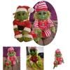 30cm Striped Green Elf Plush Toy For Christmas Gift