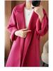 Women's Korean Style Mid-Length Double-Sided Woolen Coat - Autumn/Winter 2022 Collection, White