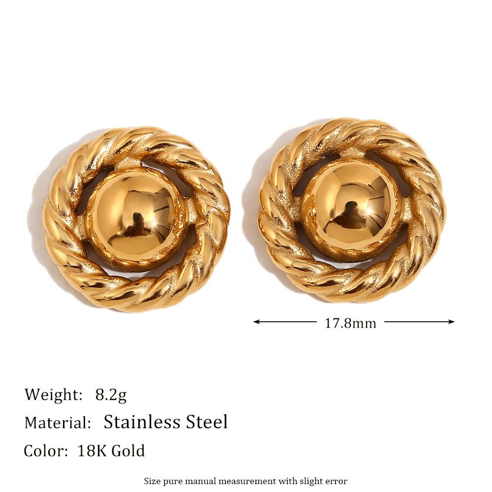 

MamacitaSlay Unique Design 18K Gold Plated Stainless Steel Asymmetric Earrings Banquet Waterproof Jewelry Women s Charm Gift