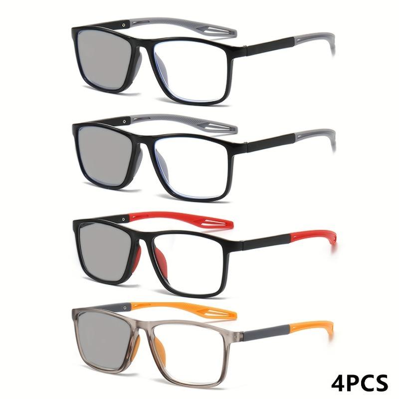 

4pcs Comfortable Style Color Changing Reading Glasses Combination Pochromic Men and Women S Universal Style Color Changing 1.5