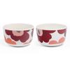 Marimekko Unikko Bowl 250ml X Dark Cherry X Salmon 073703 133 Oiva Unikko Bowl White Red Tableware Nordic Ceramic Dishes Floral Print Kitchen