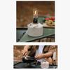 Gas Canister Protective Cover White, Simple and Generous PU Lther Outer Bag with Snap Buttons for Camping Hiking