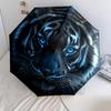 Ferocious Tiger  Pattern, Automatic Folding Umbrella, Portable and Foldable Design, 8 Ribs, a Christmas or Birthday Gift.