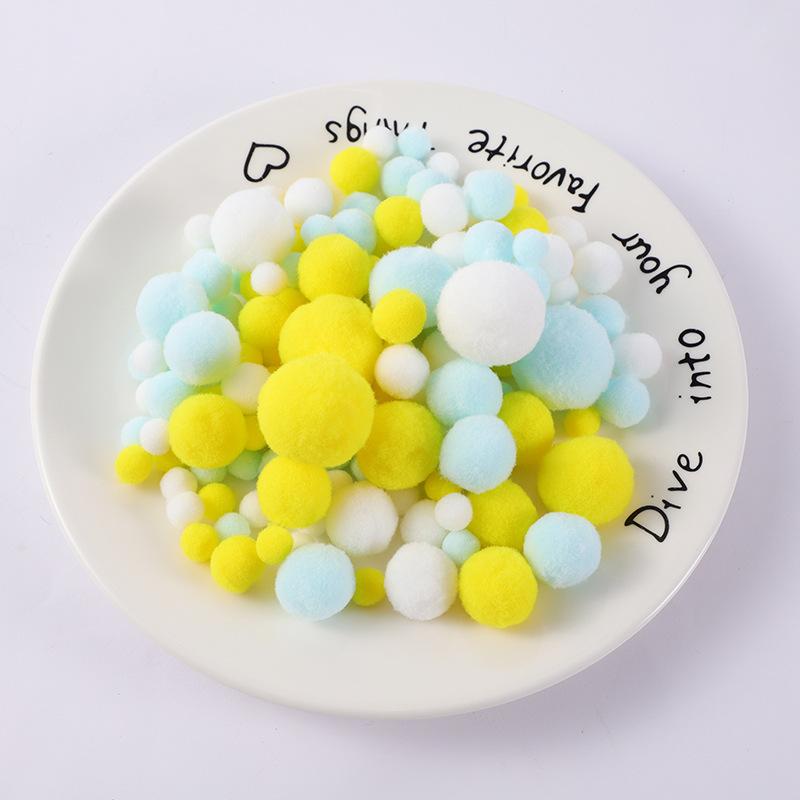 130Pcslot Pompom 1015202530Mm Fluffy Fuzz Pom Poms Balls Mixed Pompoms For Diy Crafts Wedding Decor Kid Toy Sewing Supplies