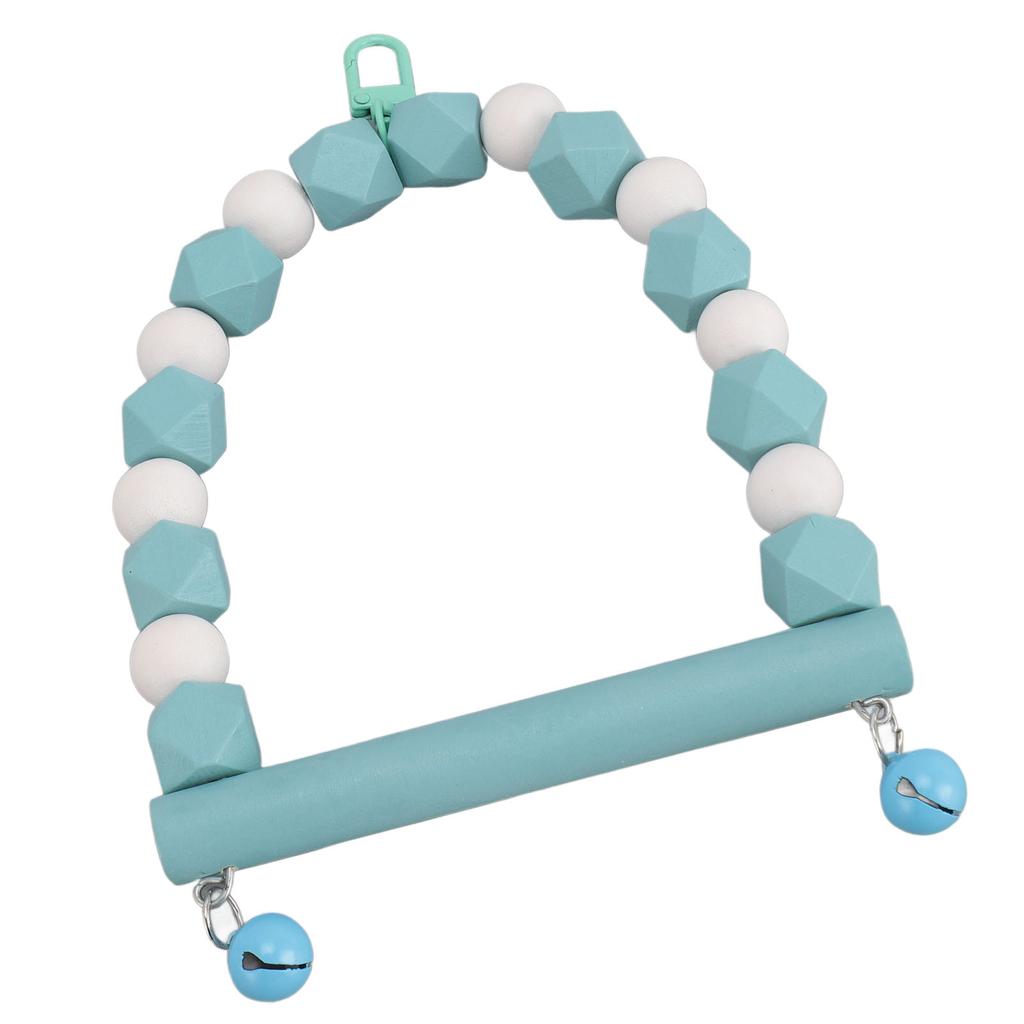 Holz Vogel Schaukel Sitzstange Spielzeug Hängende Papageien Schaukel Stehendes Spielzeug Krallen Schleifen Angstreduzierung Vögel Spielzeug Blau