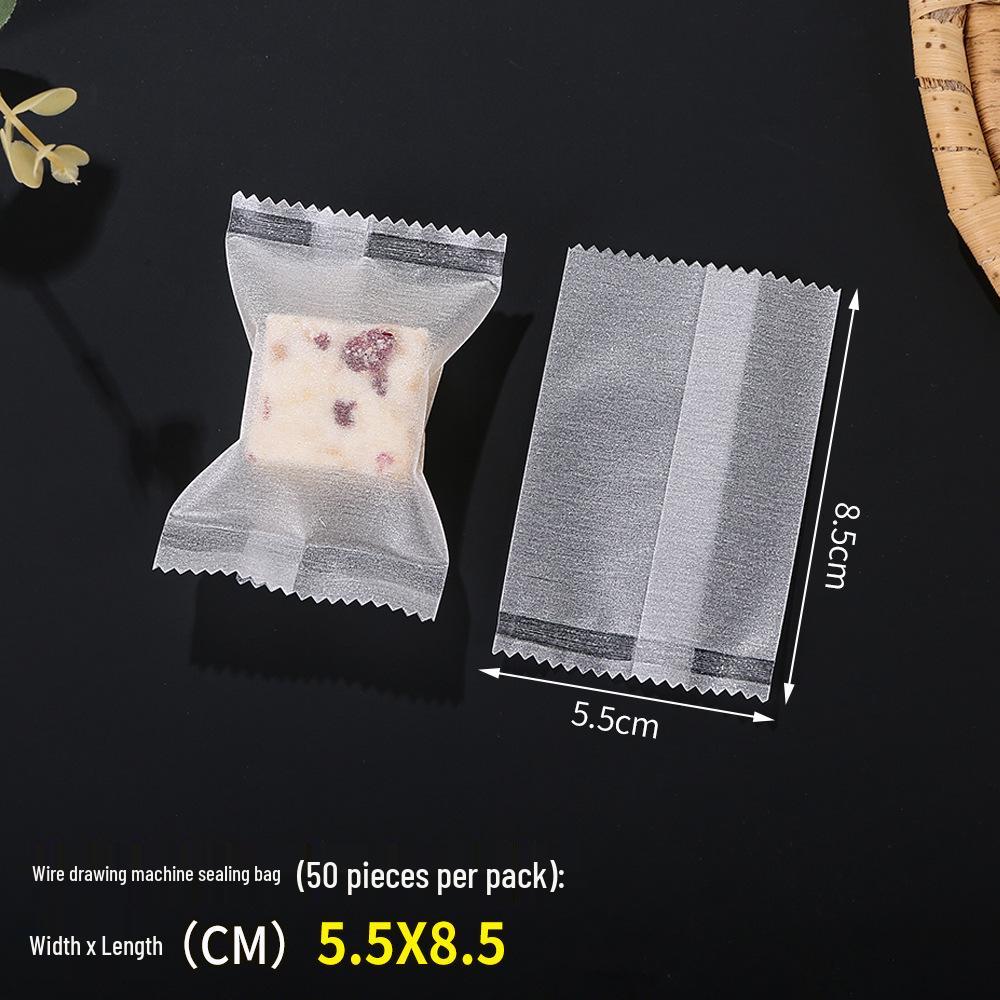 Flash Brushed Semi-Transparent Pastry and Jewelry Sealing Bag