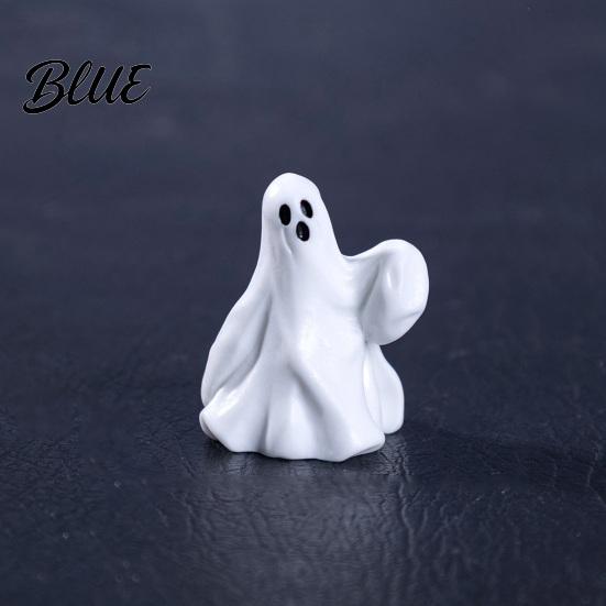 Durable Halloween Figurine 3Pcs Mini Resin Figurines Miniature Pumpkin Ghost Grim Reaper Castle