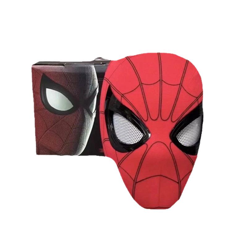 Electric Spider-Man Mask with Blinking Eyes - Light-Up Cosplay Helmet Toy for Kids
