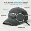[Unisex Baseball Cap] Funcle Print Adjustable Hat Breathable Soft Fabric Casual Vintage Daily Wear Gift For Uncle