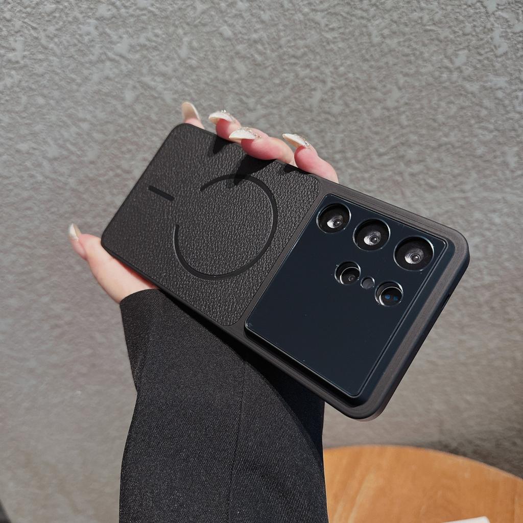 Original Leather Camera Protect Phone Case For Samsung S26 S25 S24 FE Ultra Plus For Magsafe Magnetic Charging Shockproof Cover