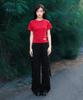ROSEFRANTZ Cargo Slim Bootcut Pants [Black]
