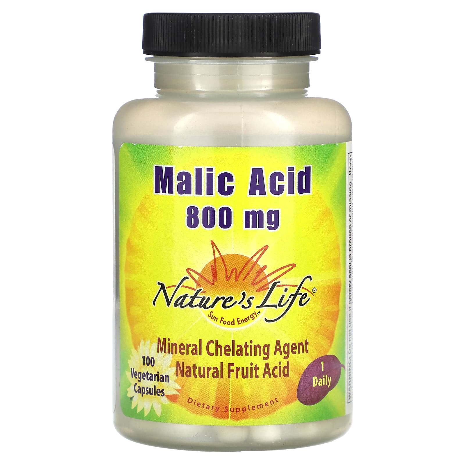 

Nature S Life, Malic Acid, 800Mg, 100 Veggie Capsules